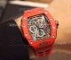 Best Copy Richard Mille Carbon Fibre Case Red Rubber Strap 43mm (7)_th.jpg